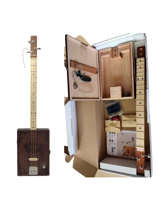 Haze Mahogany Cigar Box Guitar - Brown- HX58  DIY kits