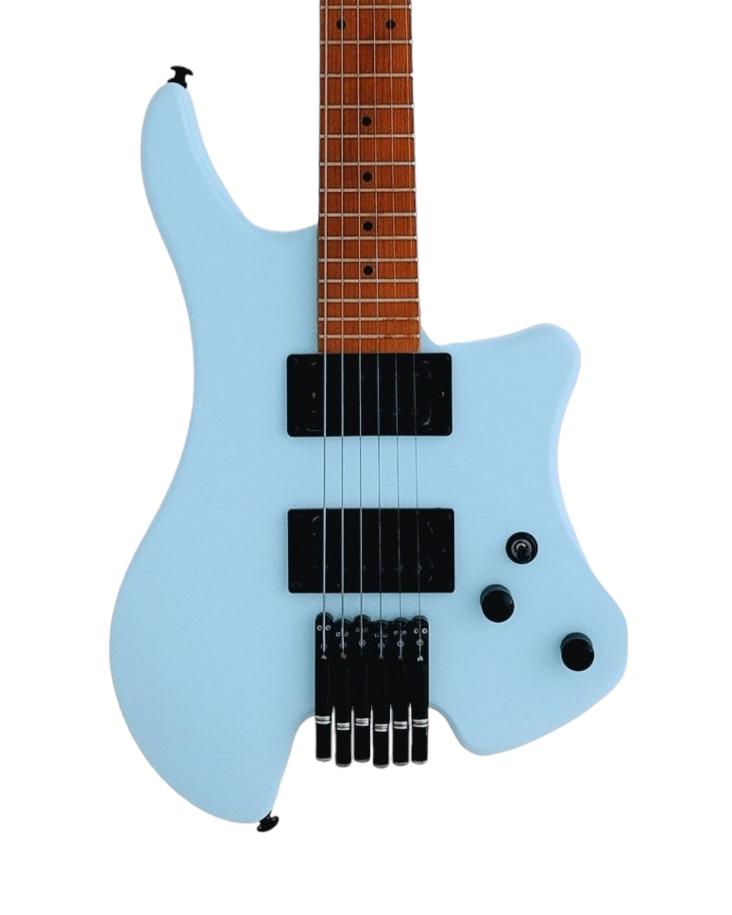 Haze Headless Mahogany Neck Maple Body HHL Electric Guitar - Blue HZHL1ABL