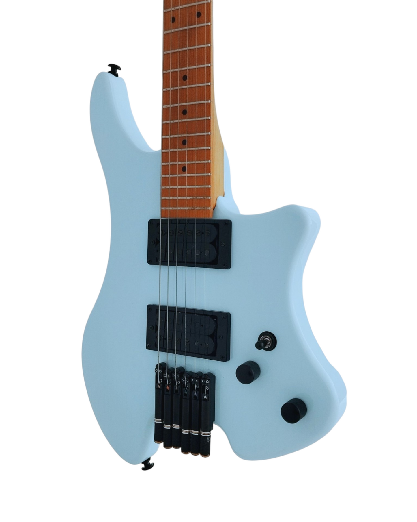 Haze Headless Mahogany Neck Maple Body HHL Electric Guitar - Blue HZHL1ABL