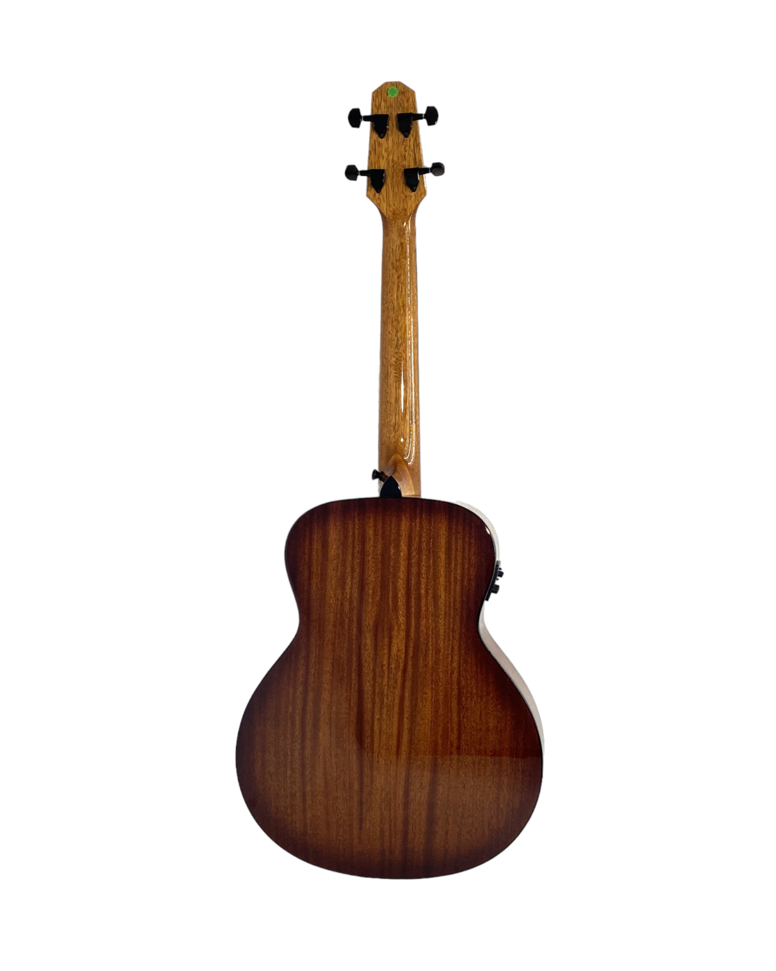 Haze 37" Solid Koa Top Height Adjustable Saddle Acoustic Bass Guitar - Natural HZMINISEBKOA