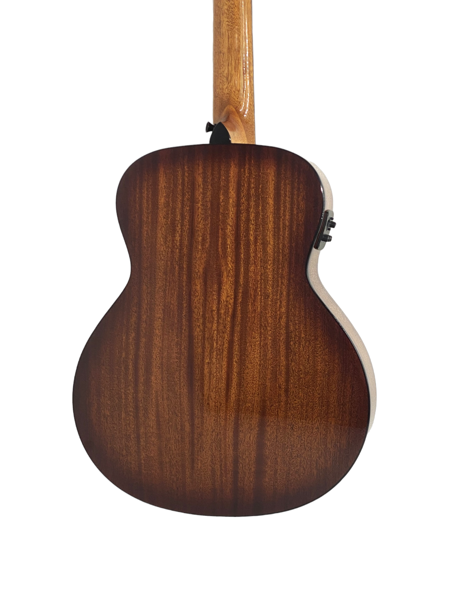 Haze 37" Solid Koa Top Height Adjustable Saddle Acoustic Bass Guitar - Natural HZMINISEBKOA