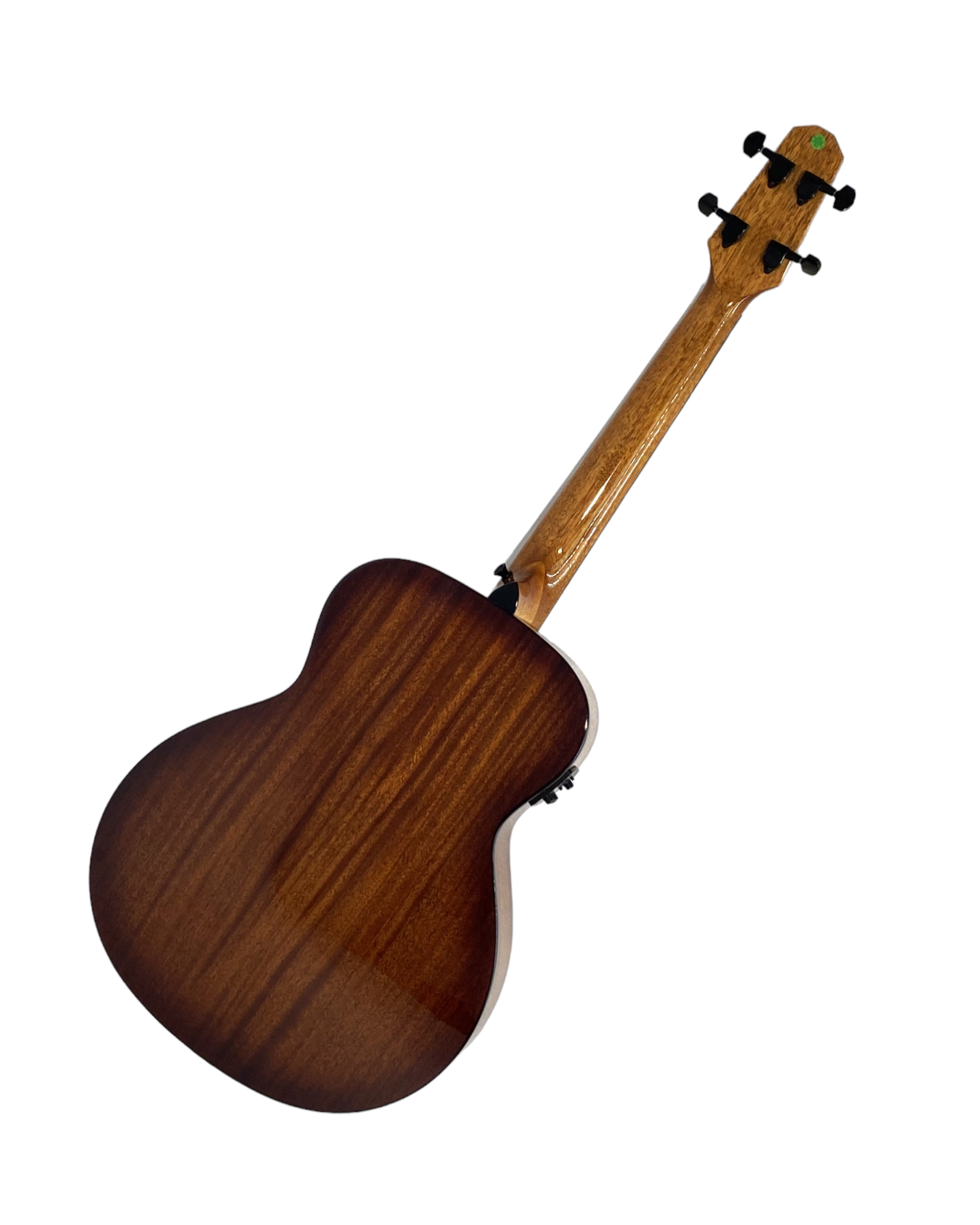 Haze 37" Solid Koa Top Height Adjustable Saddle Acoustic Bass Guitar - Natural HZMINISEBKOA