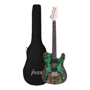 Haze SH1910 Metallic Green "Liquid Crystal" Electric Guitar with Dual Humbuckers