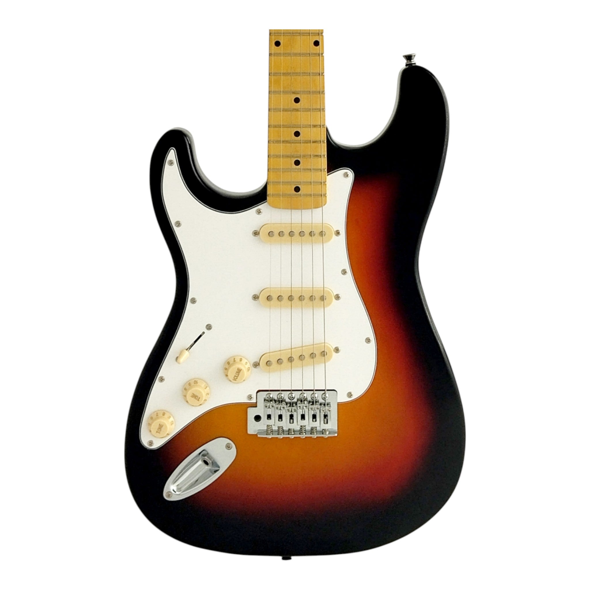 Haze 11HSST Sunburst Left-Handed SSS Electric Guitar + 10W Amp. (Optional)