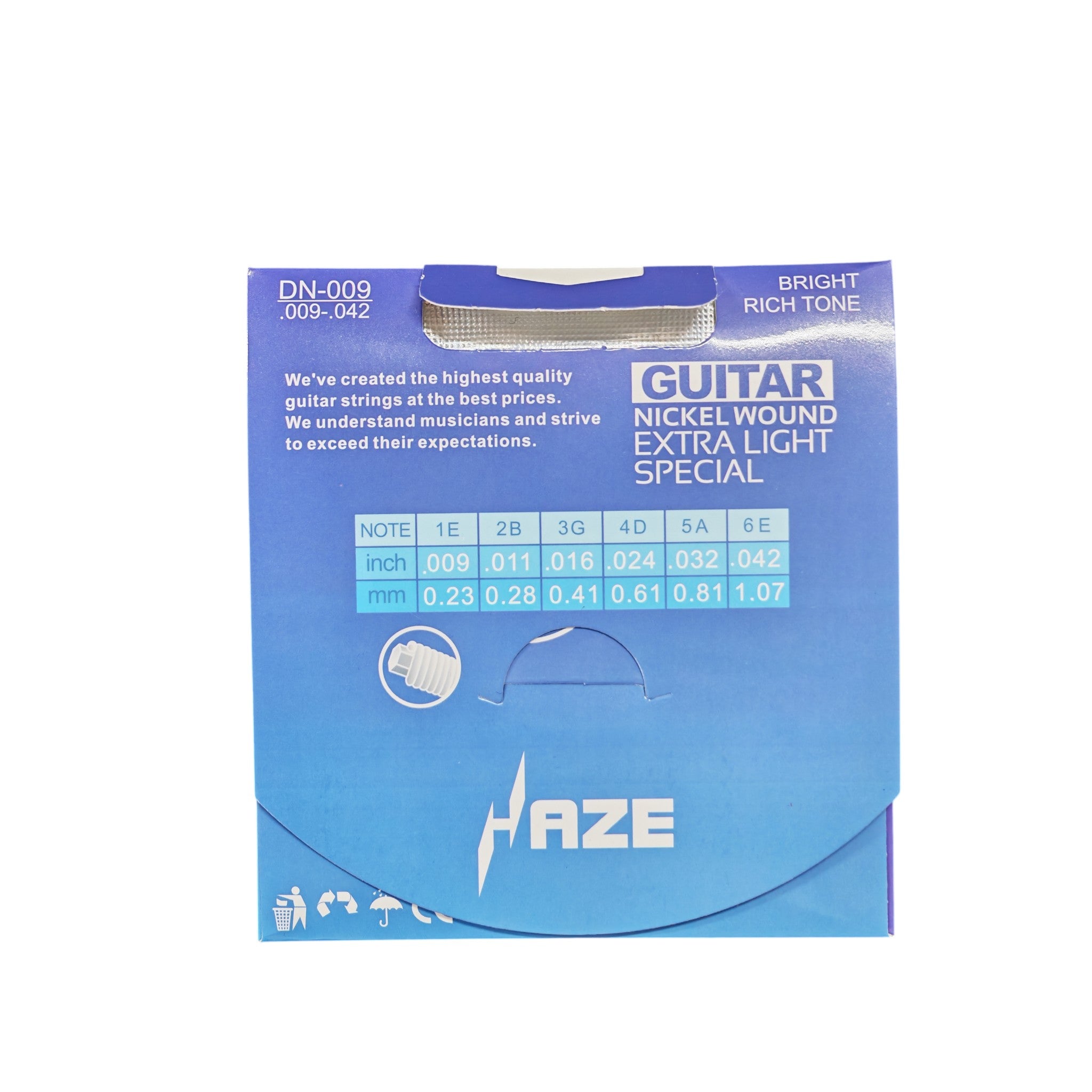 Haze DN009 Extra Light Special Stainless Steel Electric Guitar Strings