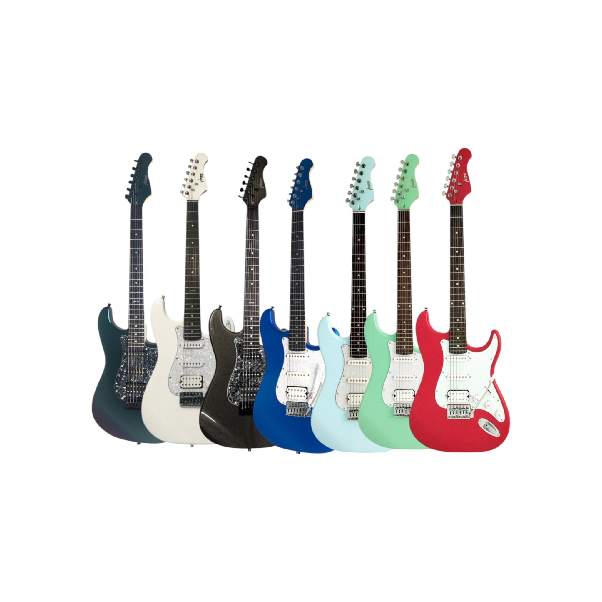 Haze E211 Sonic Blue HST Electric Guitar with Accessories + 10W Amp (Optional)