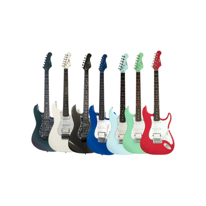 Haze SEG211 Chameleon Green/Purple HST Electric Guitar + 10W Amp. (Optional)