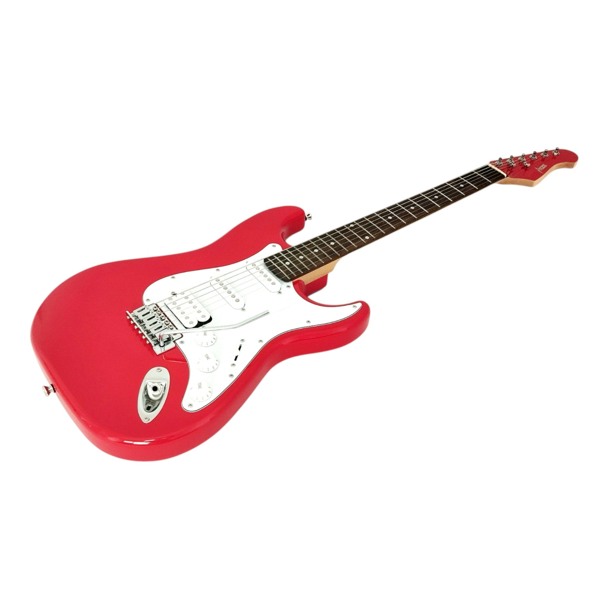Haze E211 Fiesta Red HST Electric Guitar with Accessories + 10W Amp. (Optional)
