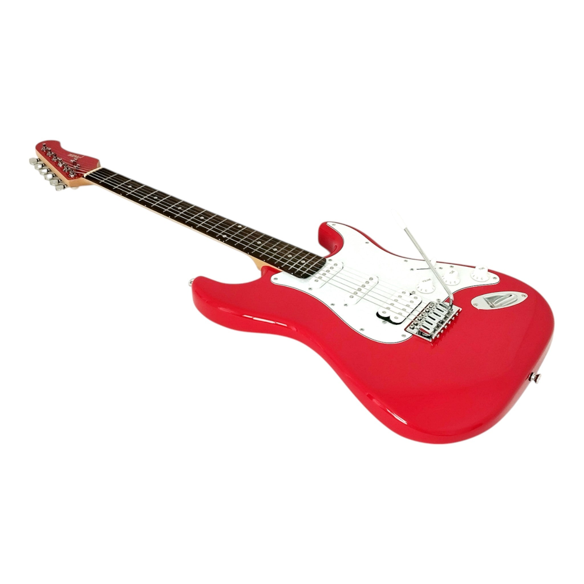 Haze E211 Fiesta Red HST Electric Guitar with Accessories + 10W Amp. (Optional)