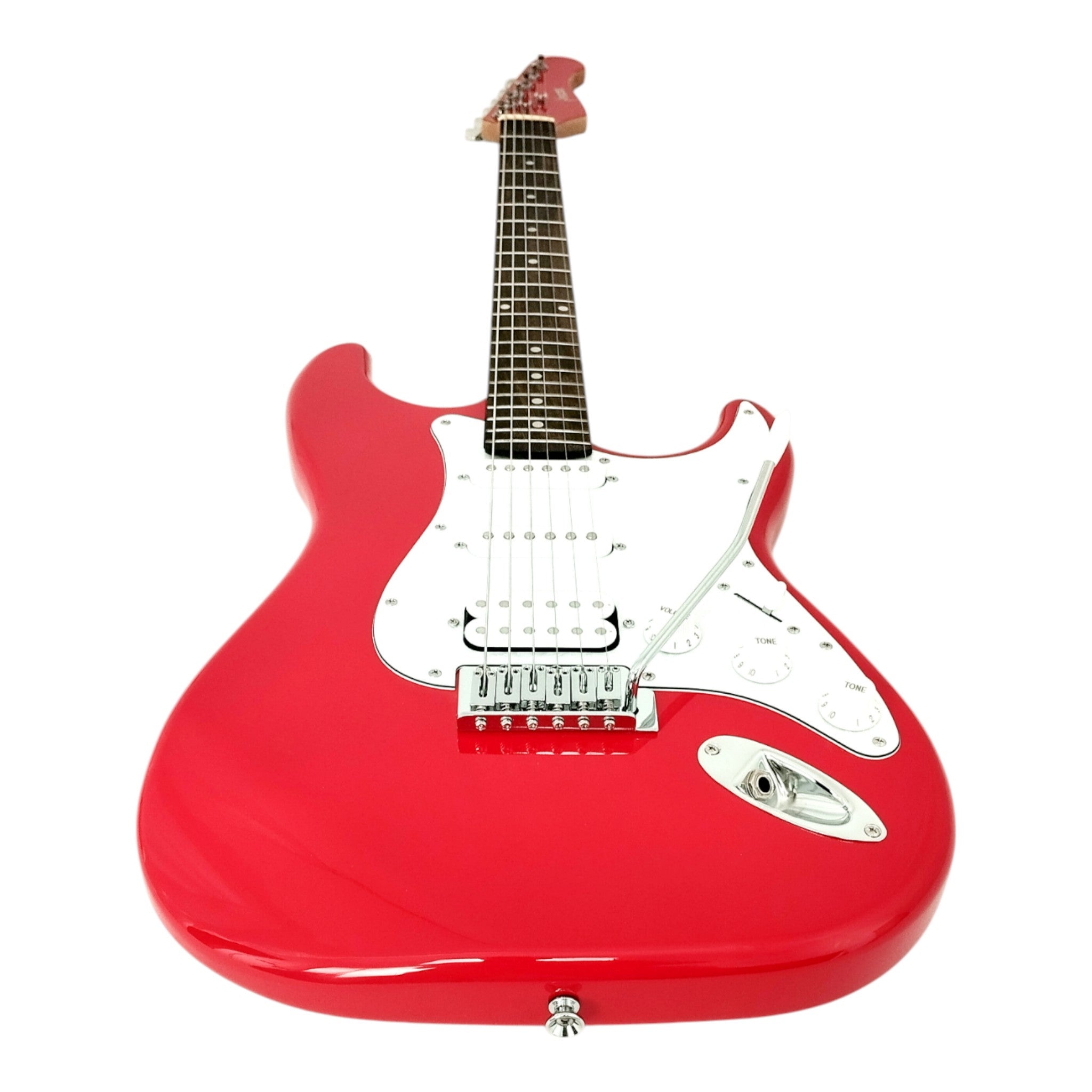 Haze E211 Fiesta Red HST Electric Guitar with Accessories + 10W Amp. (Optional)