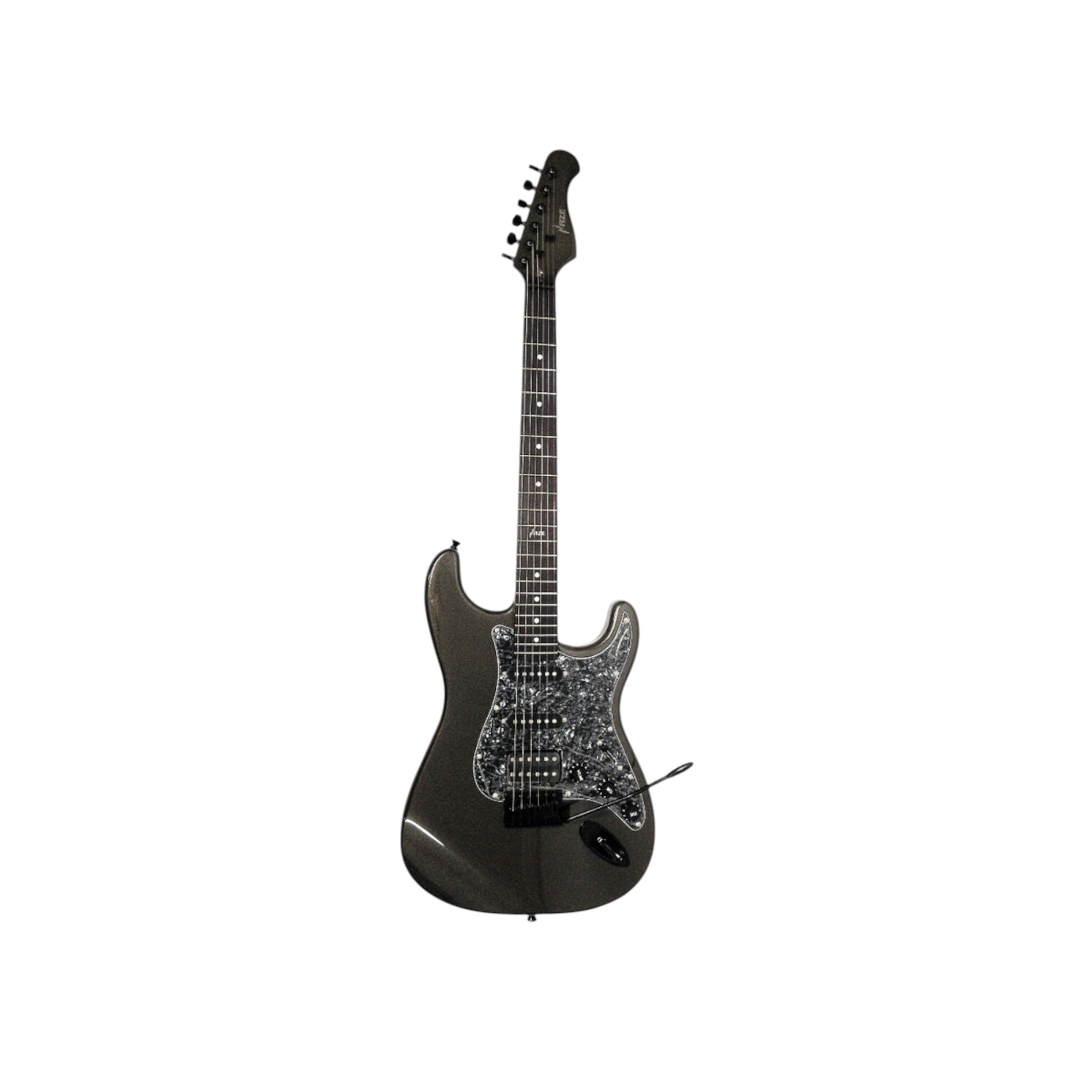 Haze E211 Gunmetal Grey HST Electric Guitar with Accessories + 10W Amp. (Optional)