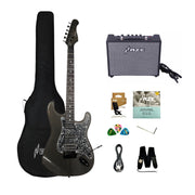 Haze E211 Gunmetal Grey HST Electric Guitar with Accessories + 10W Amp. (Optional)