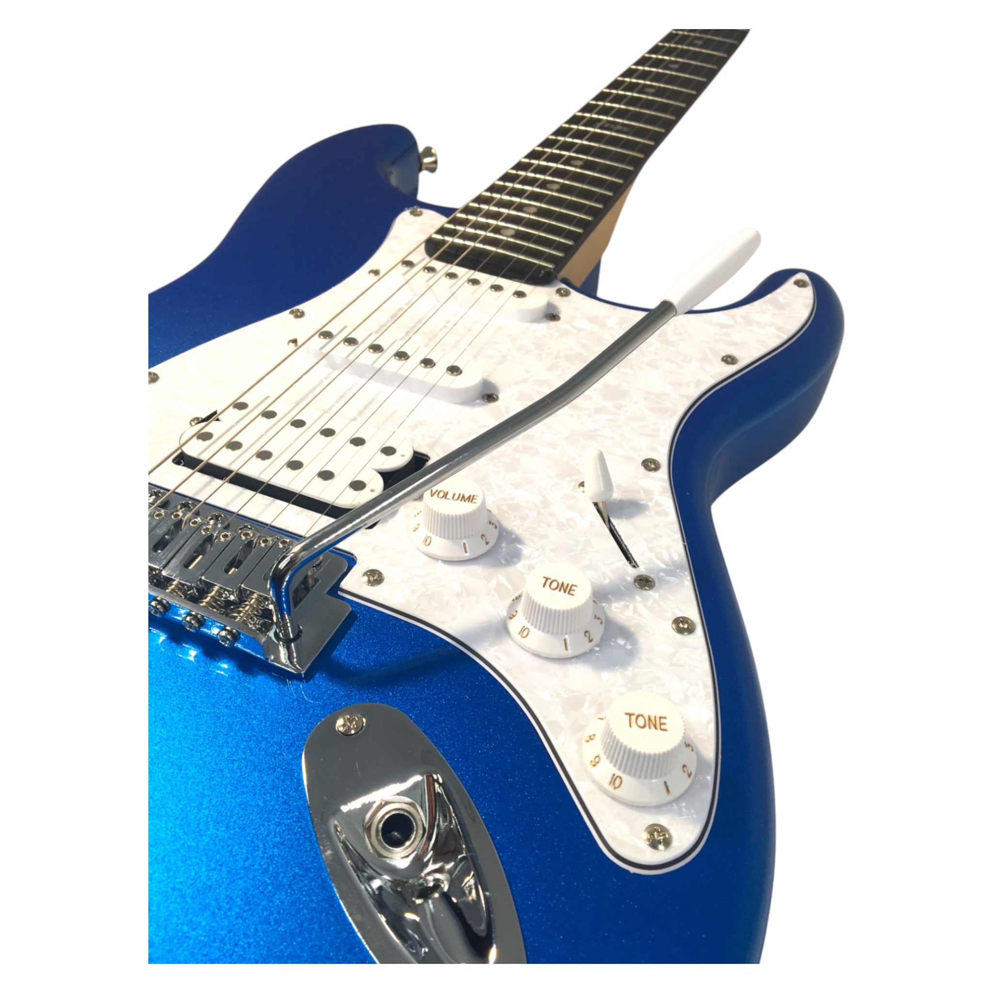 Haze E211 Classic Blue HST Electric Guitar with Accessories + 10W Amp. (Optional)