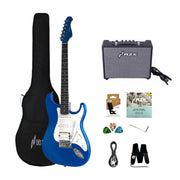 Haze E211 Classic Blue HST Electric Guitar with Accessories + 10W Amp. (Optional)