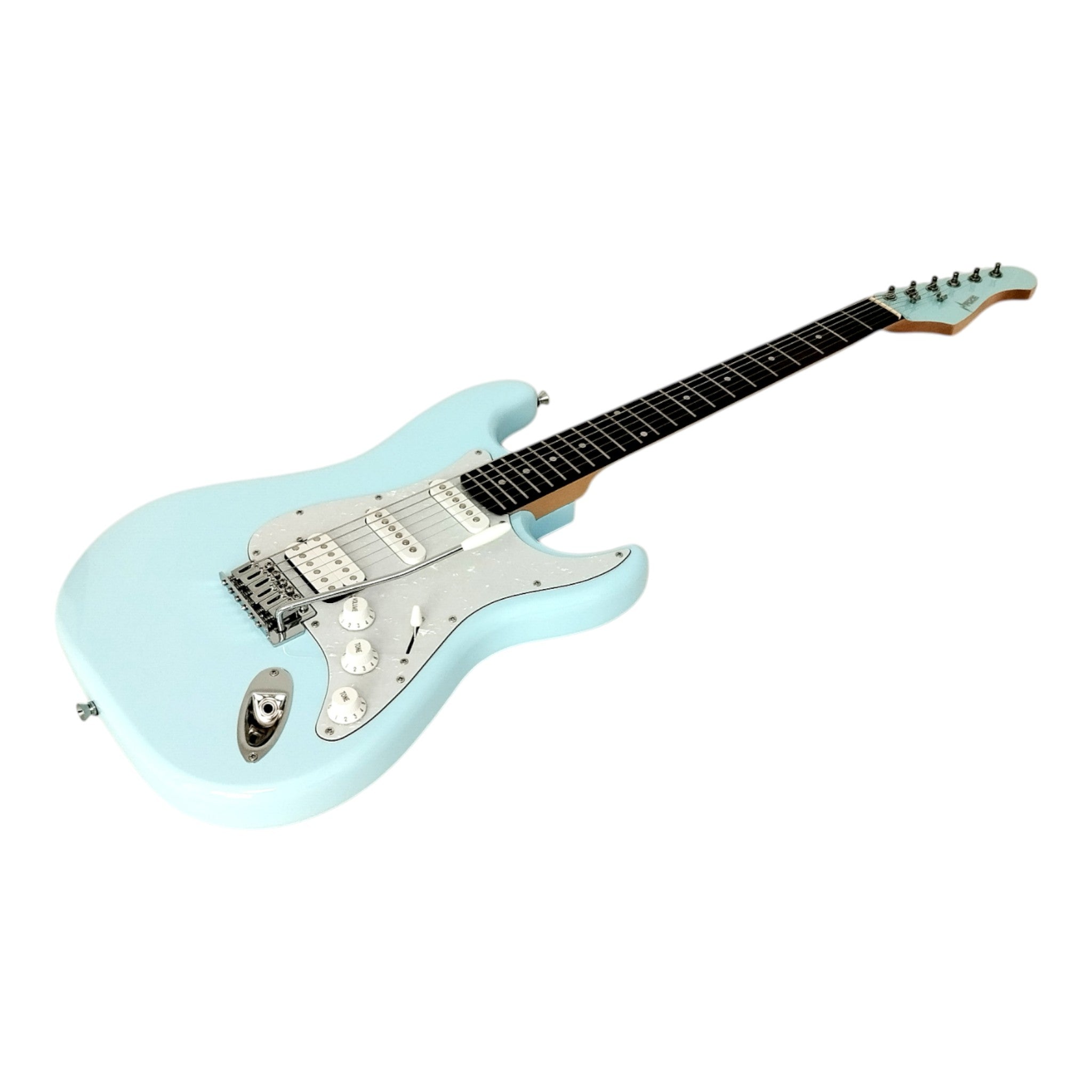 Haze E211 Sonic Blue HST Electric Guitar with Accessories + 10W Amp (Optional)