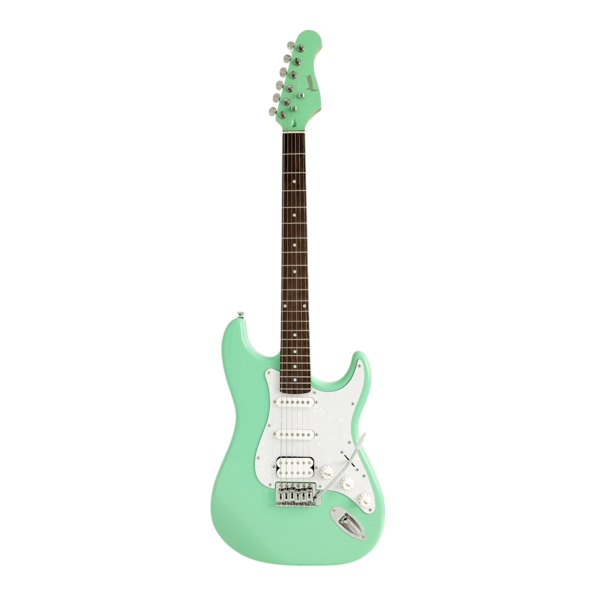 Haze E211 Surf Green HST Electric Guitar with Accessories + 10W Amp. (Optional)