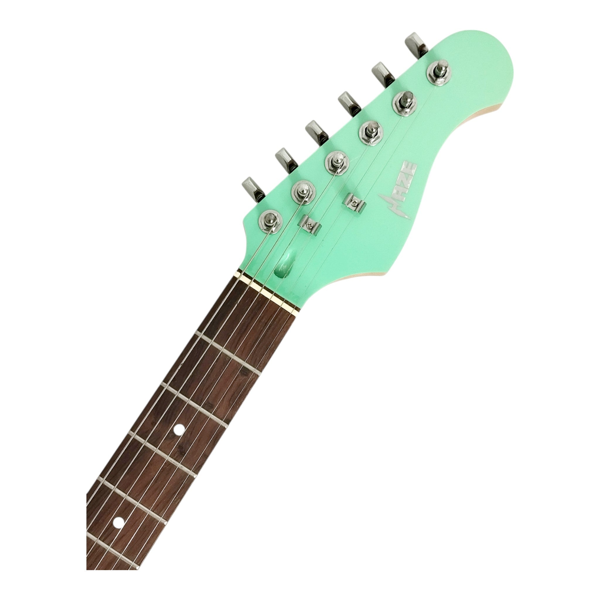 Haze E211 Surf Green HST Electric Guitar with Accessories + 10W Amp. (Optional)