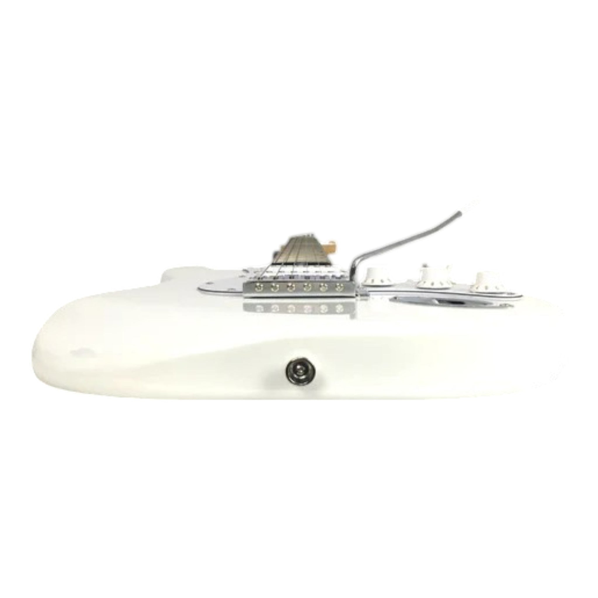 Haze E211 Arctic White HST Electric Guitar with Accessories + 10W Amp. (Optional)