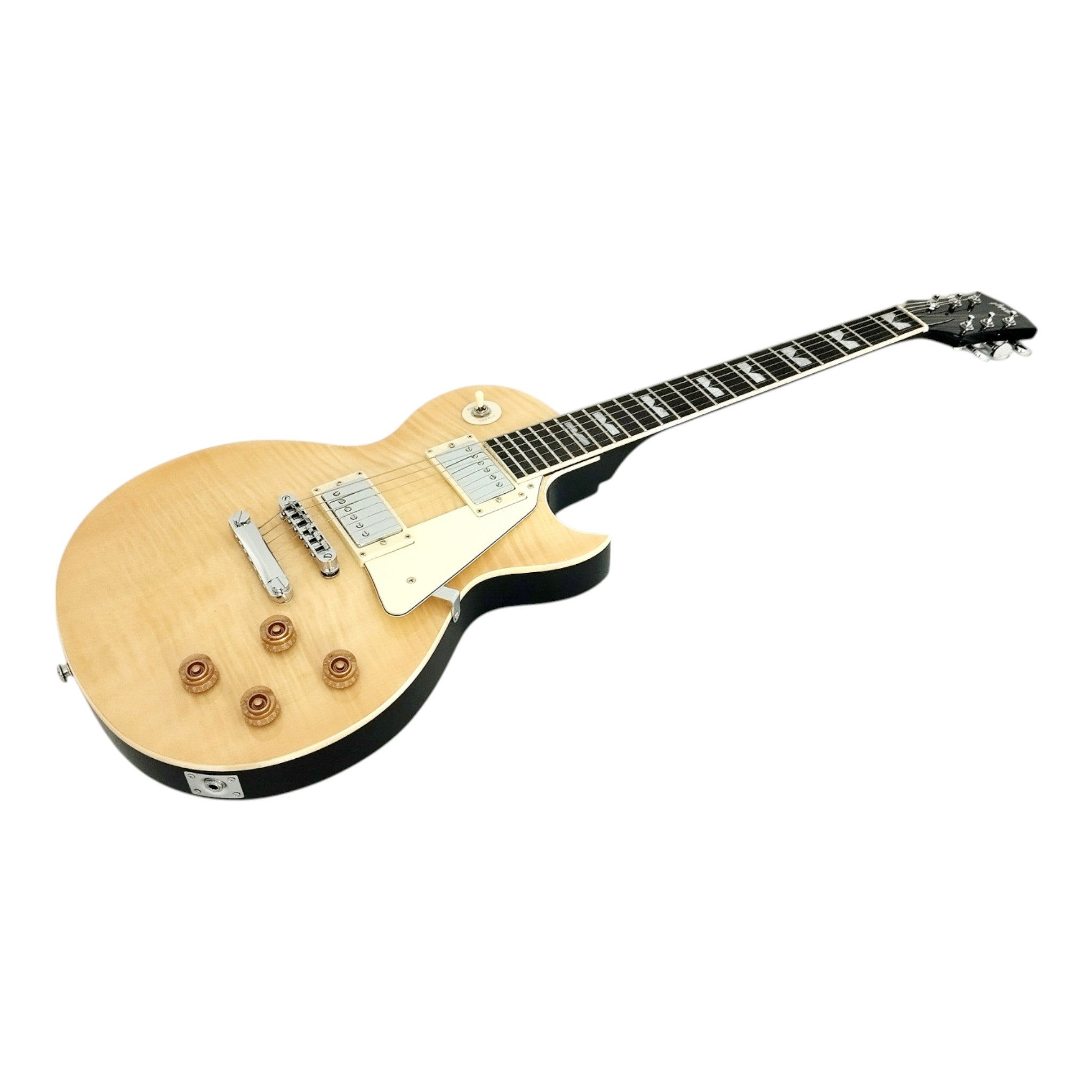 Haze E238 Natural Flame Maple Electric Guitar with Dual Humbuckers