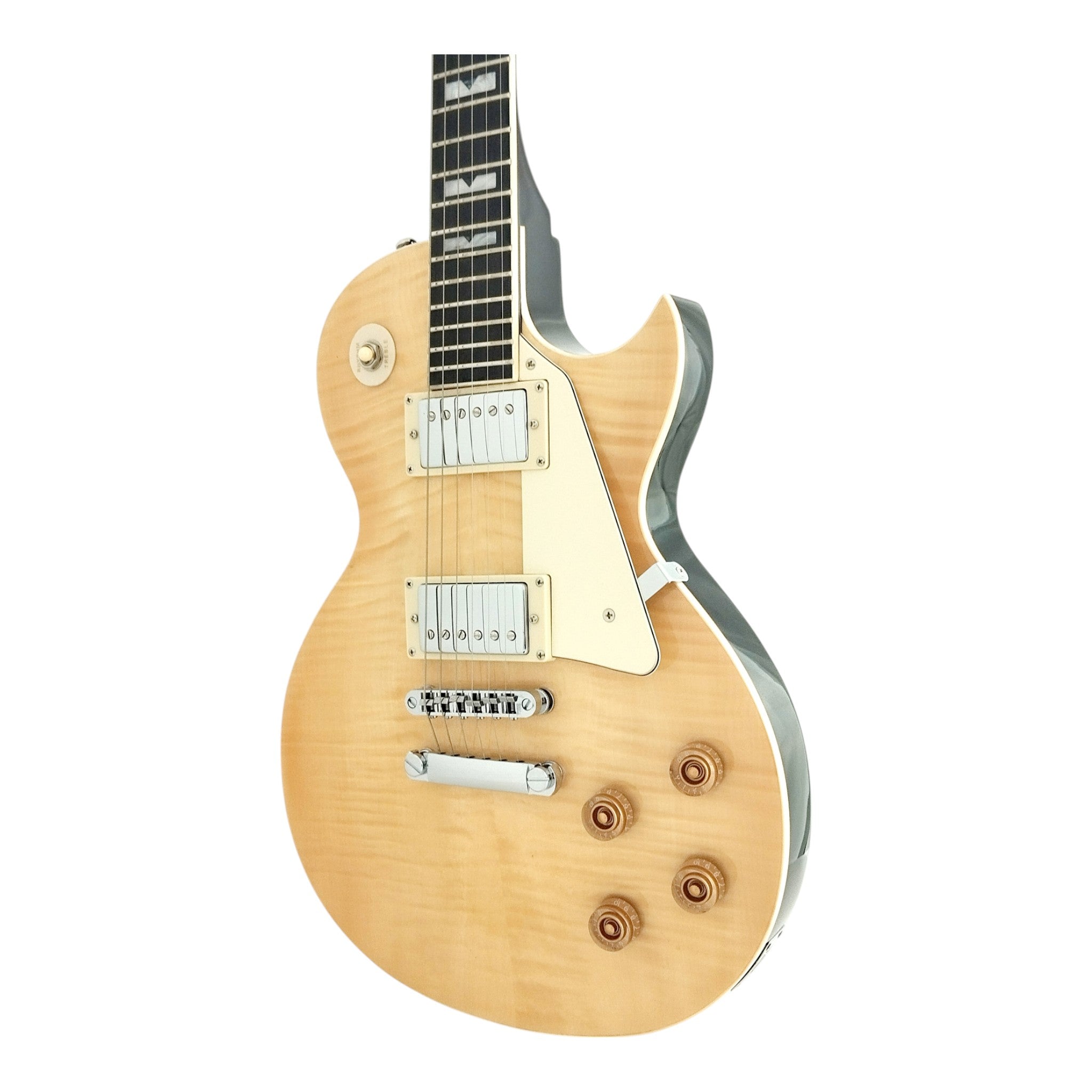 Haze E238 Natural Flame Maple Electric Guitar with Dual Humbuckers