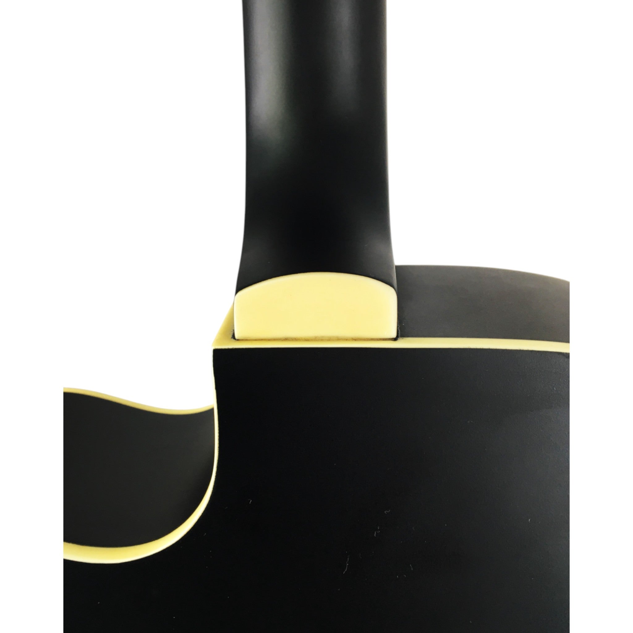 Haze F650CEQMBK Spruce Top Built-In Pickup/Tuner Dreadnought Acoustic Guitar - Black with Accessories and 10W Amp. (Optional)