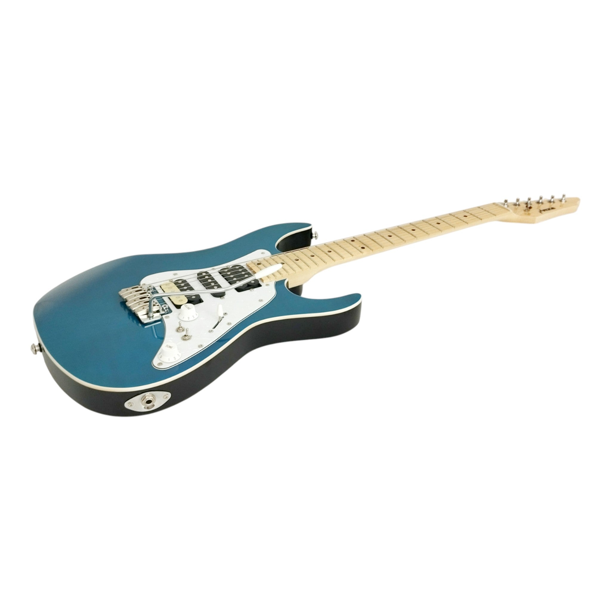 Haze FORRESTANGEL Teal Blue Electric Guitar with Floating Wilkinson Tremolo, Locking Tuners and Coil Tap