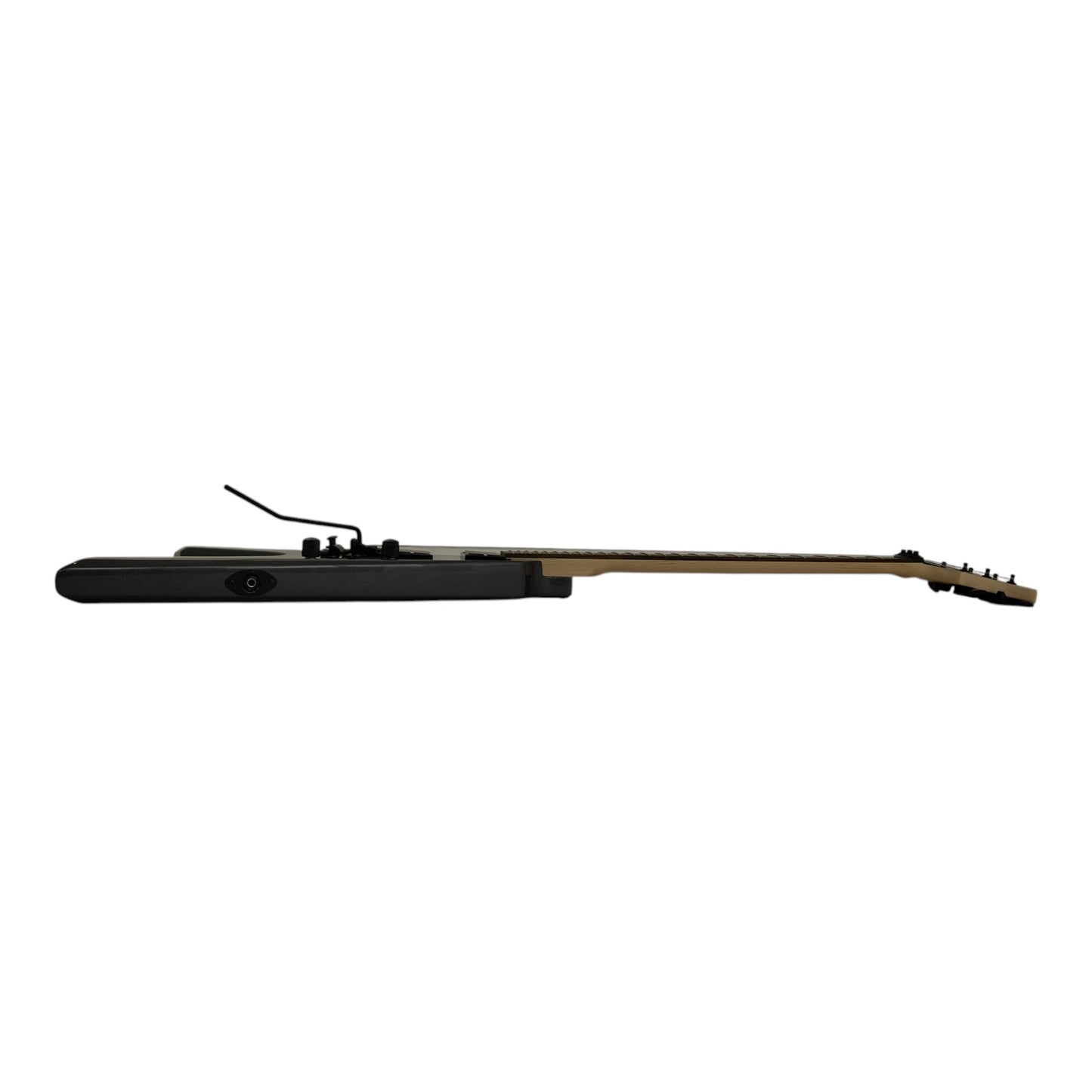 Haze FV1940 Gunmetal Grey V-Shaped Electric Guitar with Floyd Rose