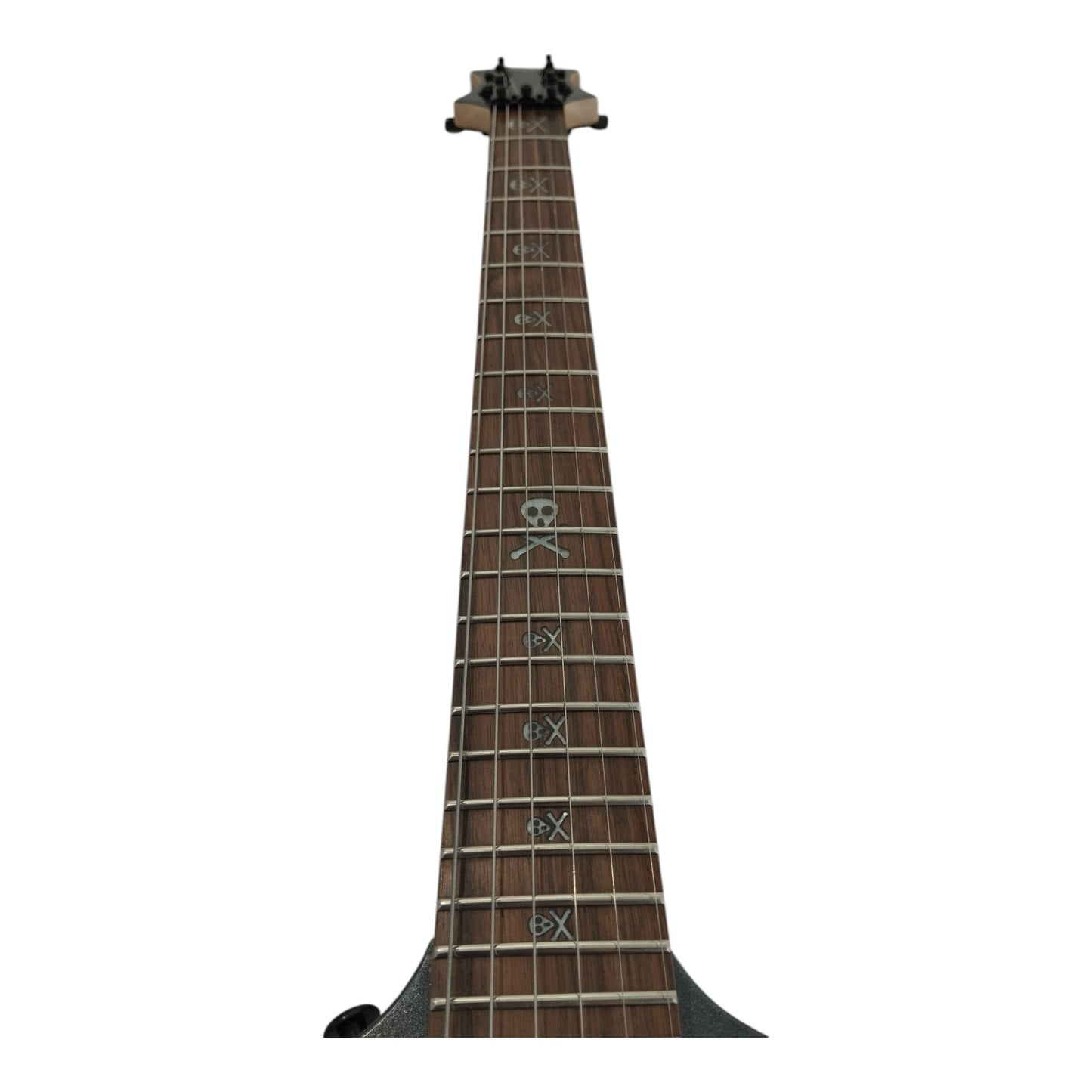 Haze FV1940 Gunmetal Grey V-Shaped Electric Guitar with Floyd Rose