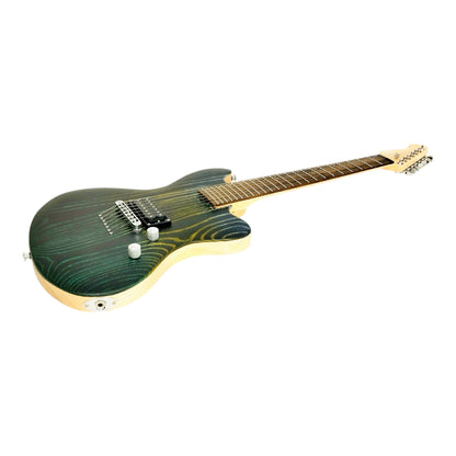 Haze HCOL19 Deep Forest Green/Yellow 7-String Electric Guitar