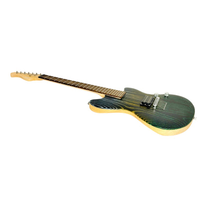 Haze HCOL19 Deep Forest Green/Yellow 7-String Electric Guitar
