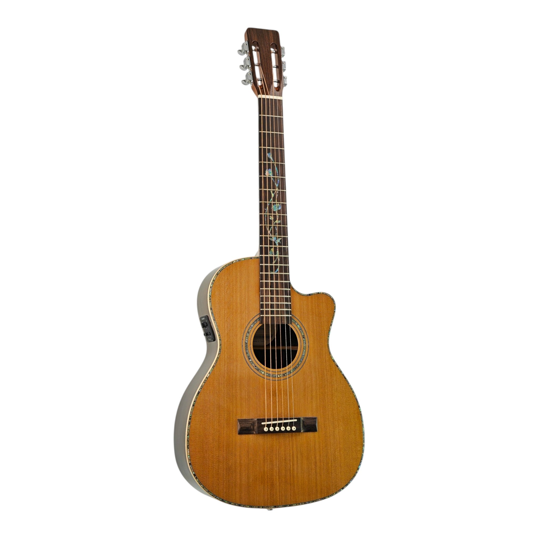 Haze HSC100 'Lotus Duo' Acoustic Guitar - Solid Cedar HCS100CEQ