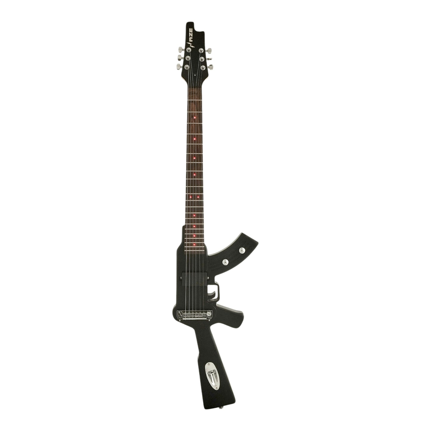 Haze HDE500 Black AK47-Shaped Electric Guitar with LEDs