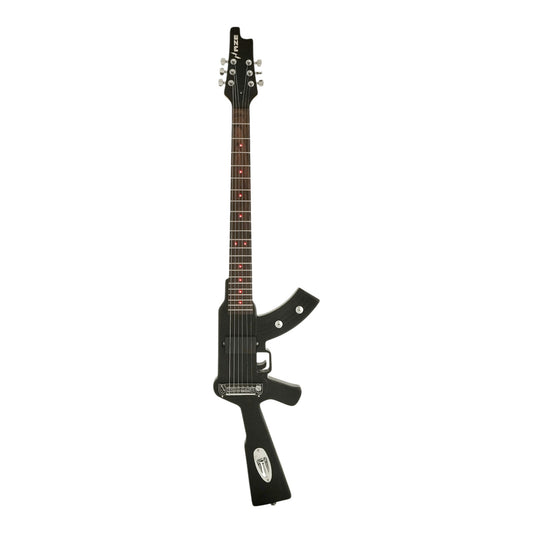 Haze HDE500 Black AK47-Shaped Electric Guitar with LEDs