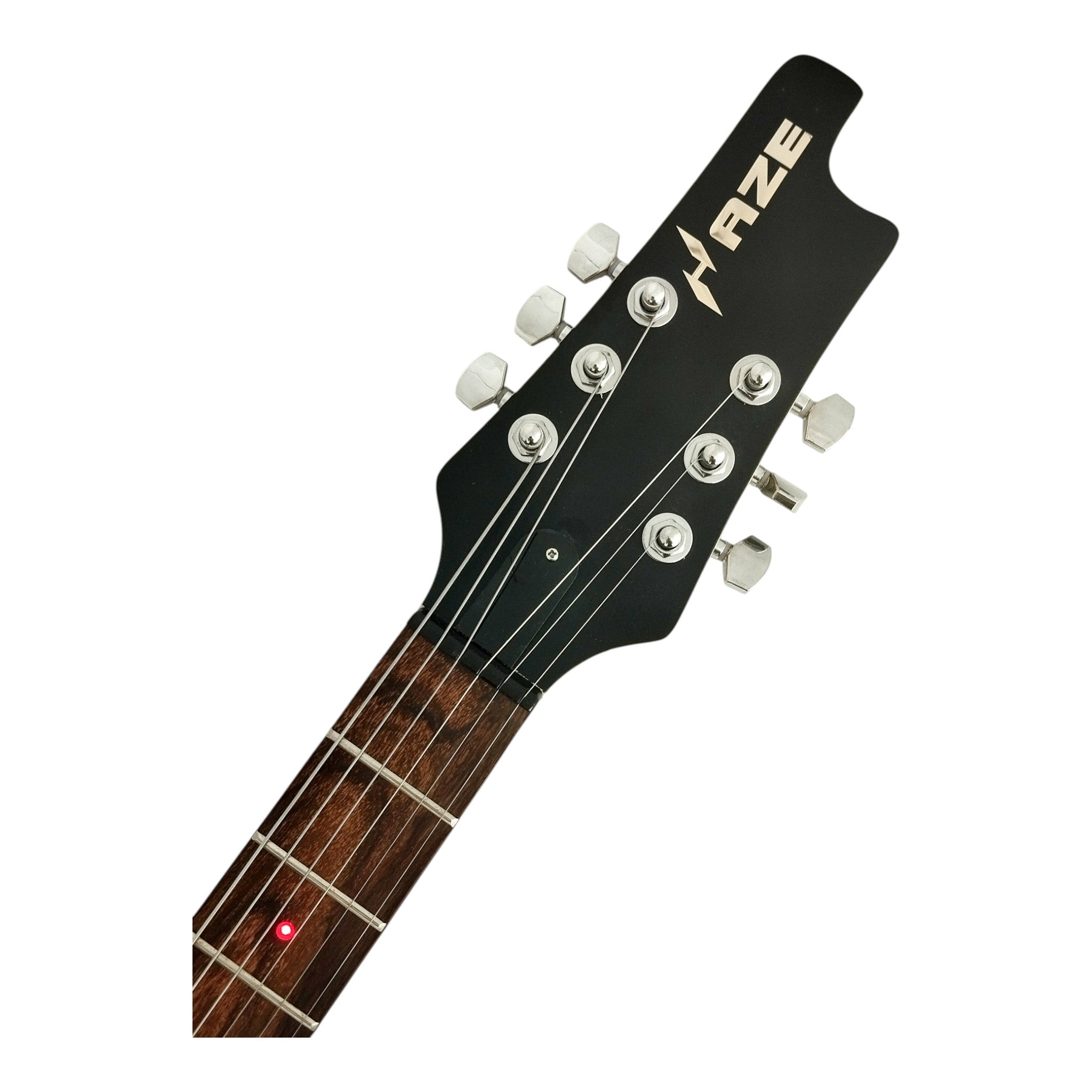 Haze HDE500 Black AK47-Shaped Electric Guitar with LEDs