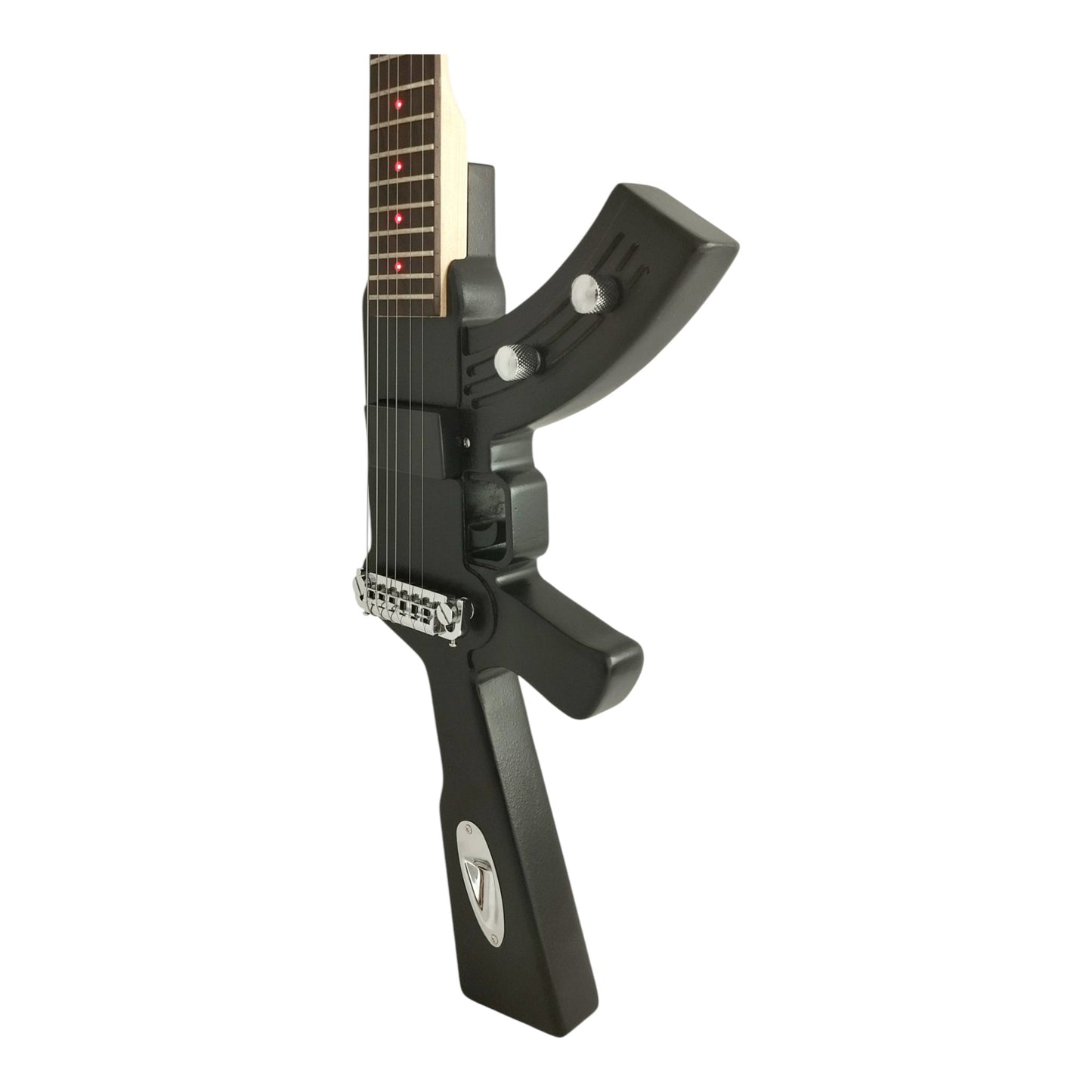 Haze HDE500 Black AK47-Shaped Electric Guitar with LEDs