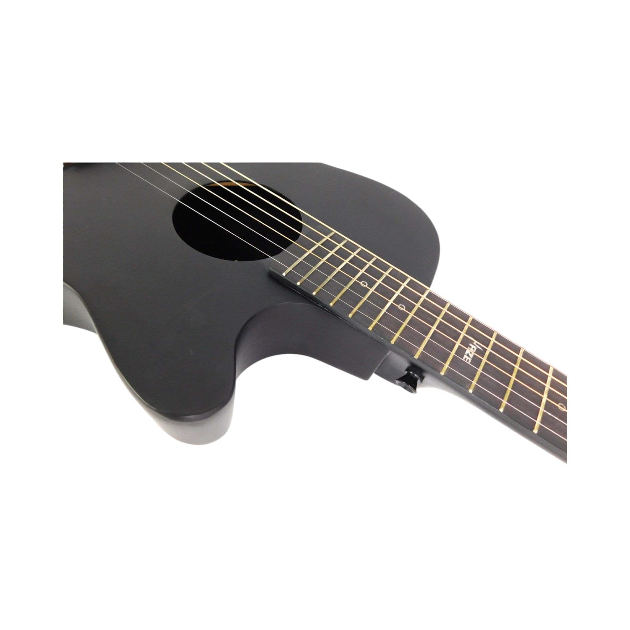 Haze HSDP836CEQMBK 38" Roundback Traveller Built-In Pickups Acoustic Guitar - Black