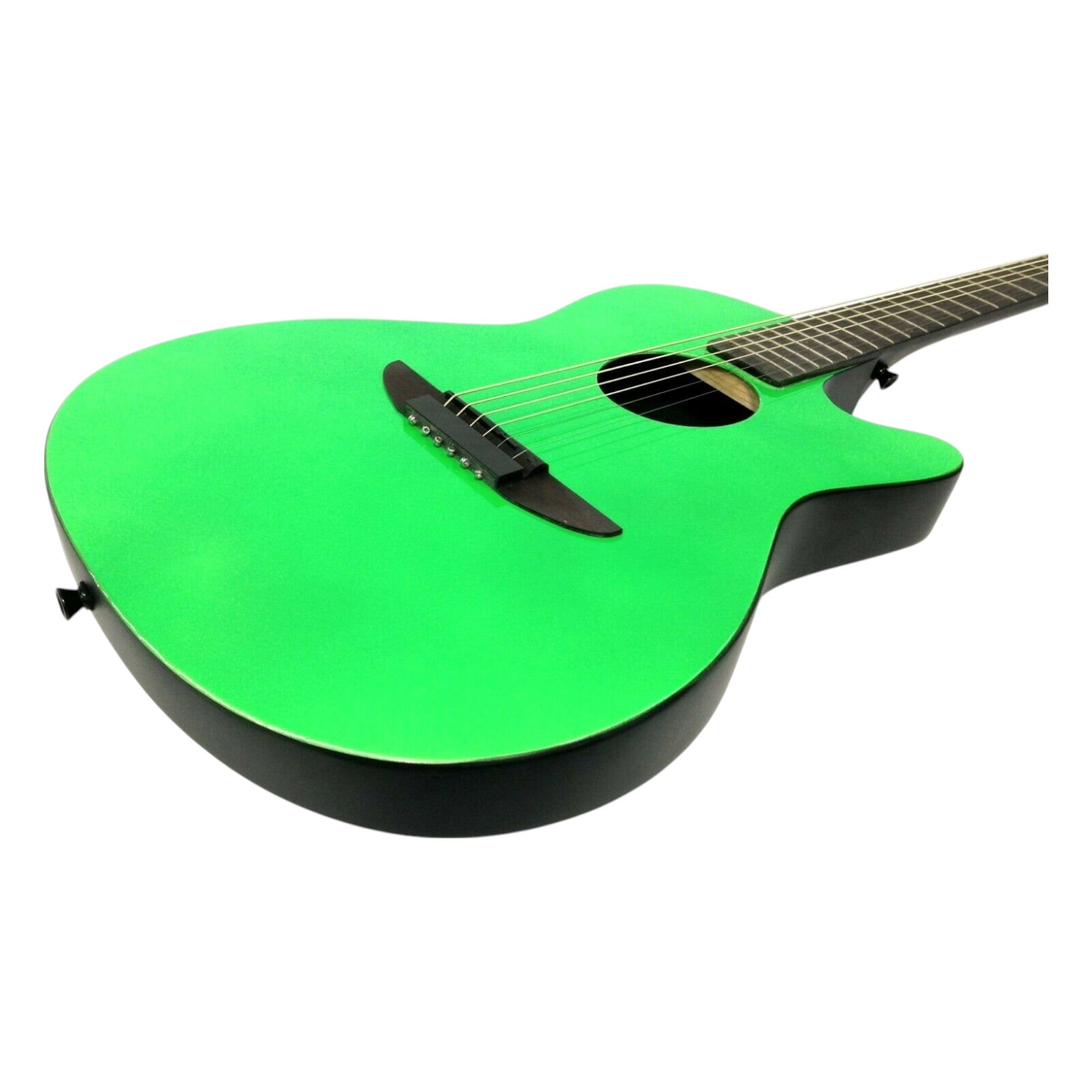 Haze HSDP836CGR 38" Roundback Traveller Acoustic Guitar - Green
