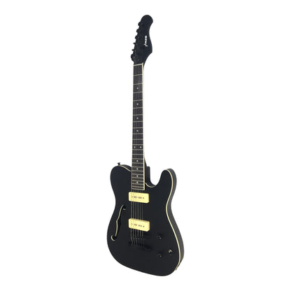 Haze HSE501BK "Midnight Muse" Semi-Hollow Electric Guitar with M-90 Pickups