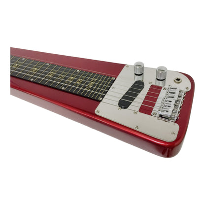 Haze HSLT1930 Metallic Red Lap Steel Electric Guitar + 10W Amp. (Optional)