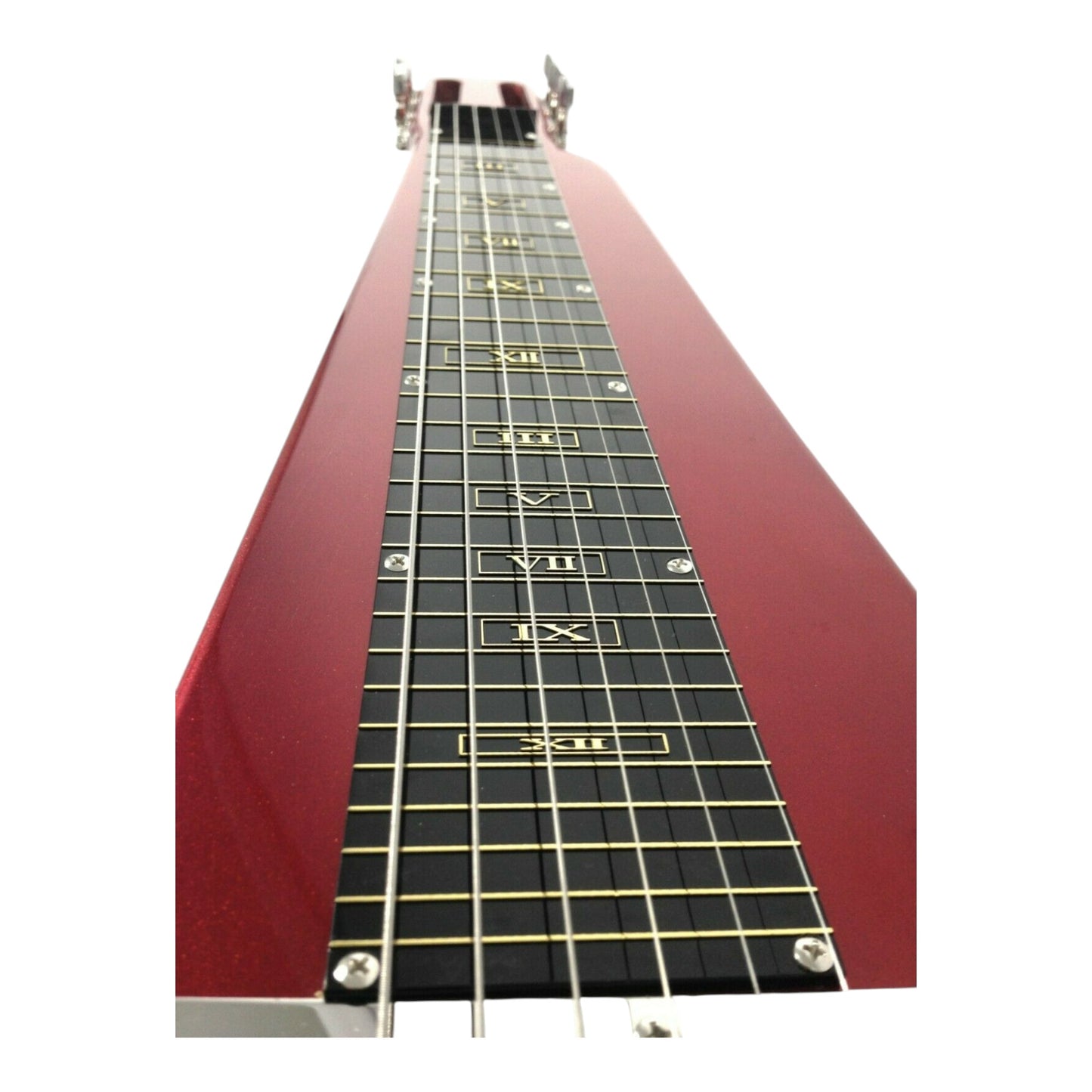 Haze HSLT1930 Metallic Red Lap Steel Electric Guitar + 10W Amp. (Optional)