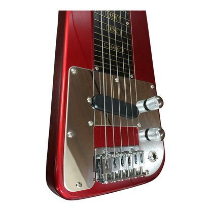 Haze HSLT1930 Metallic Red Lap Steel Electric Guitar + 10W Amp. (Optional)