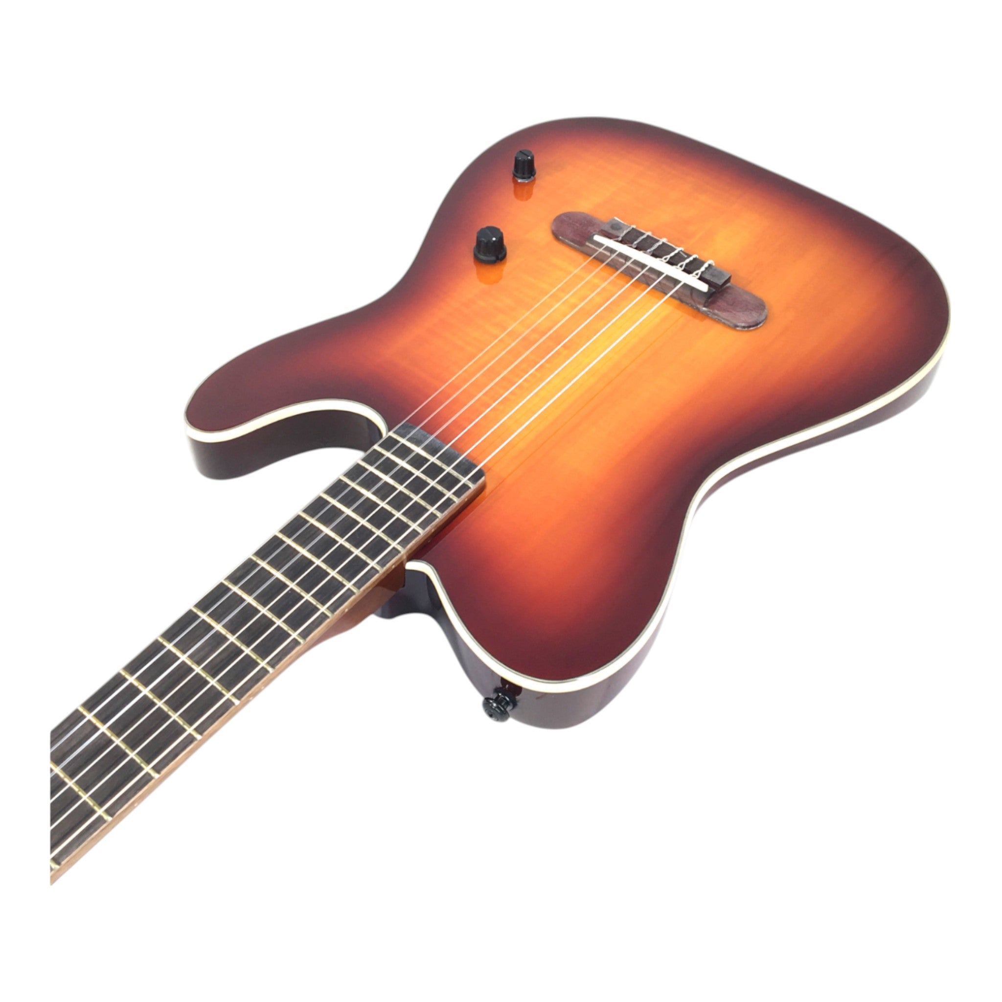 Haze MRC601 Sunburst Nylon String Classical-Electric Guitar with Piezo Pickups