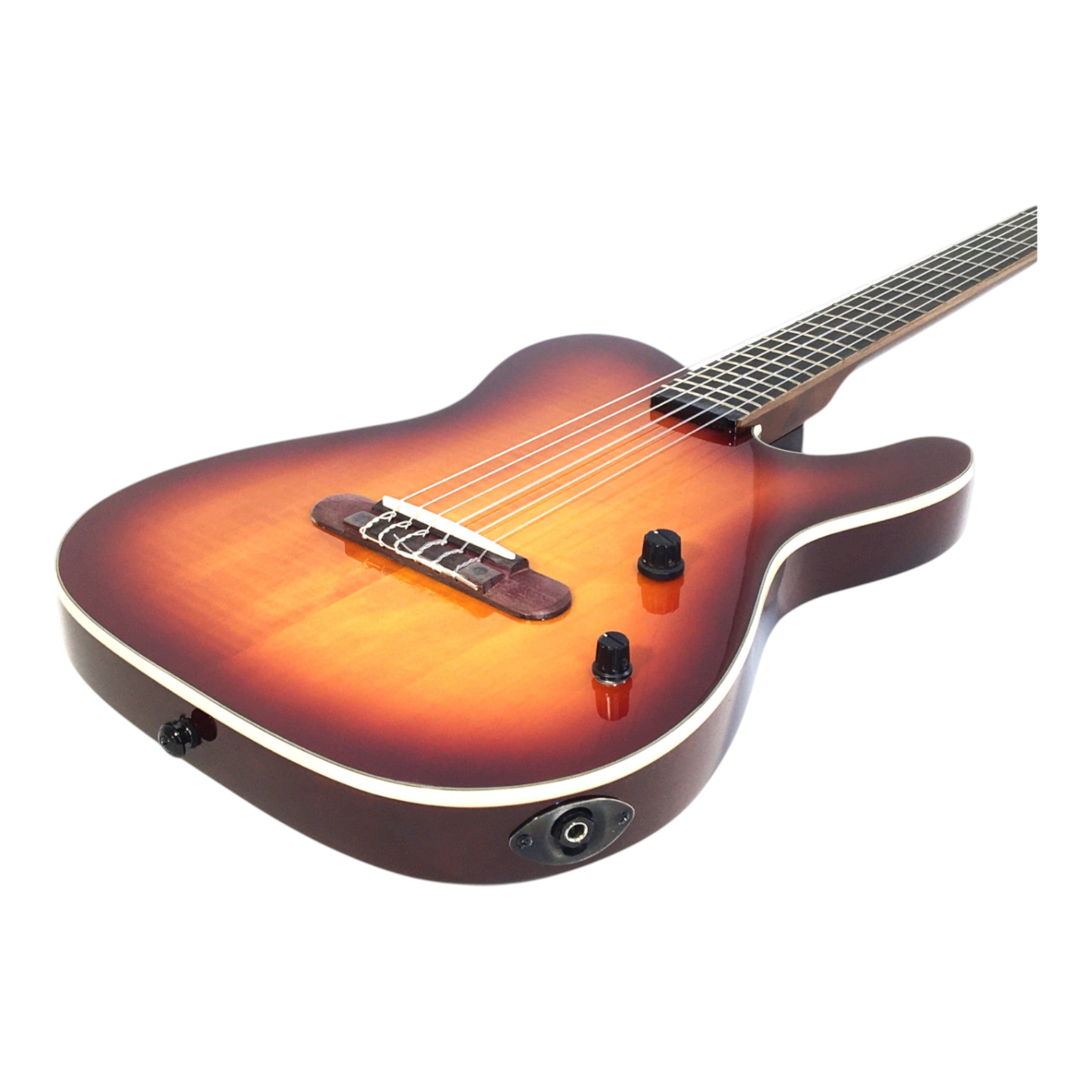 Haze MRC601 Sunburst Nylon String Classical-Electric Guitar with Piezo Pickups