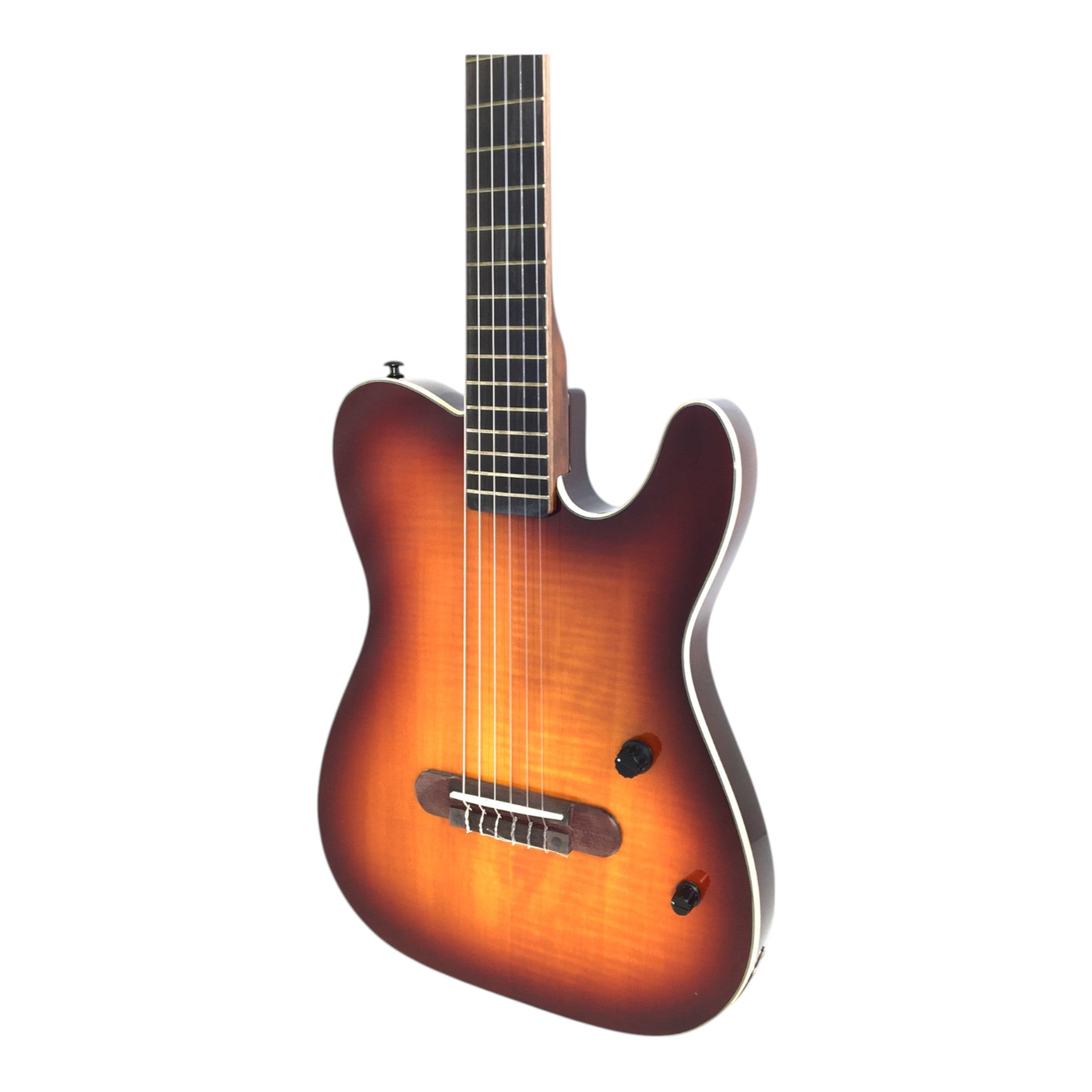 Haze MRC601 Sunburst Nylon String Classical-Electric Guitar with Piezo Pickups