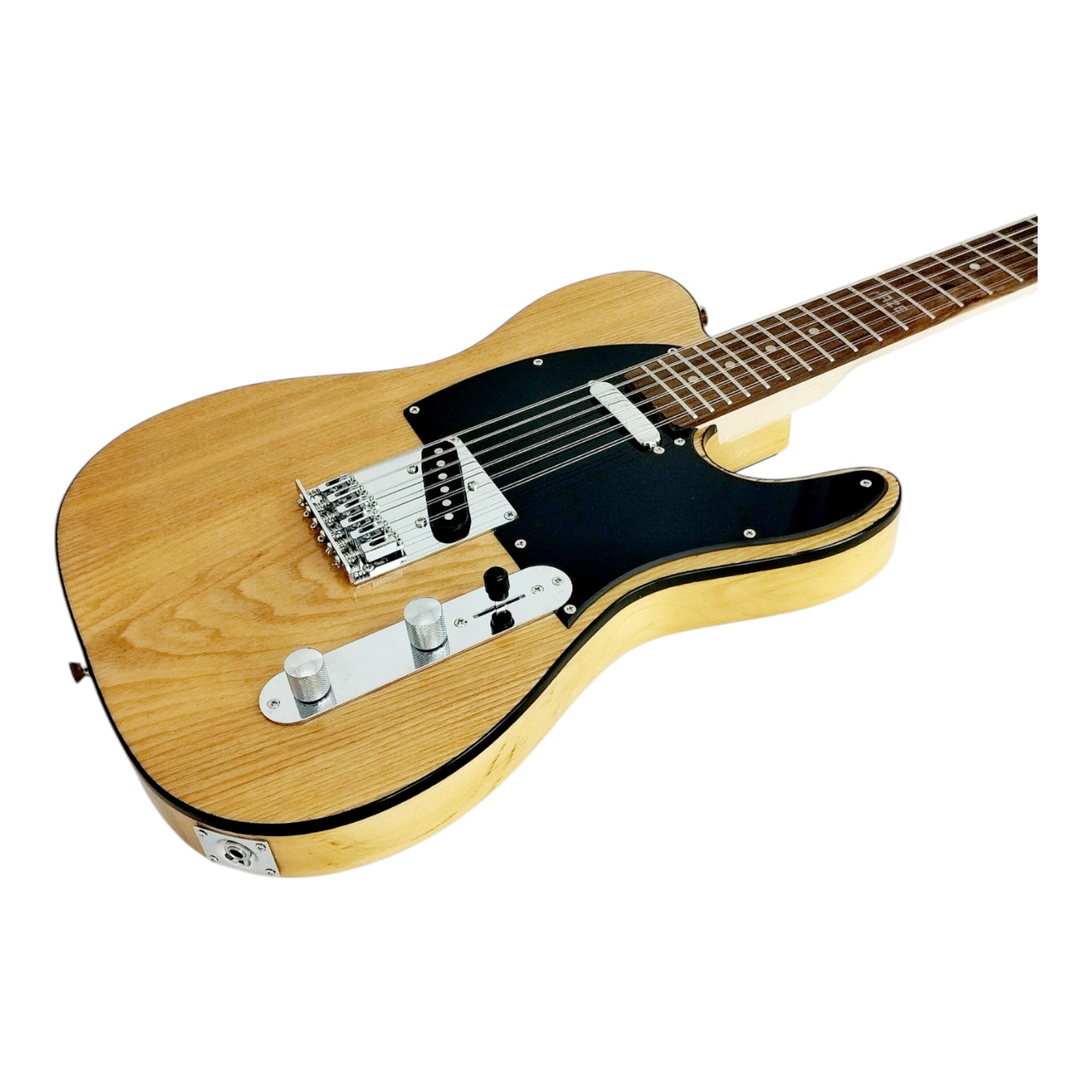 Haze HSTL100 Natural 12-String Electric Guitar with Ash Burl Top