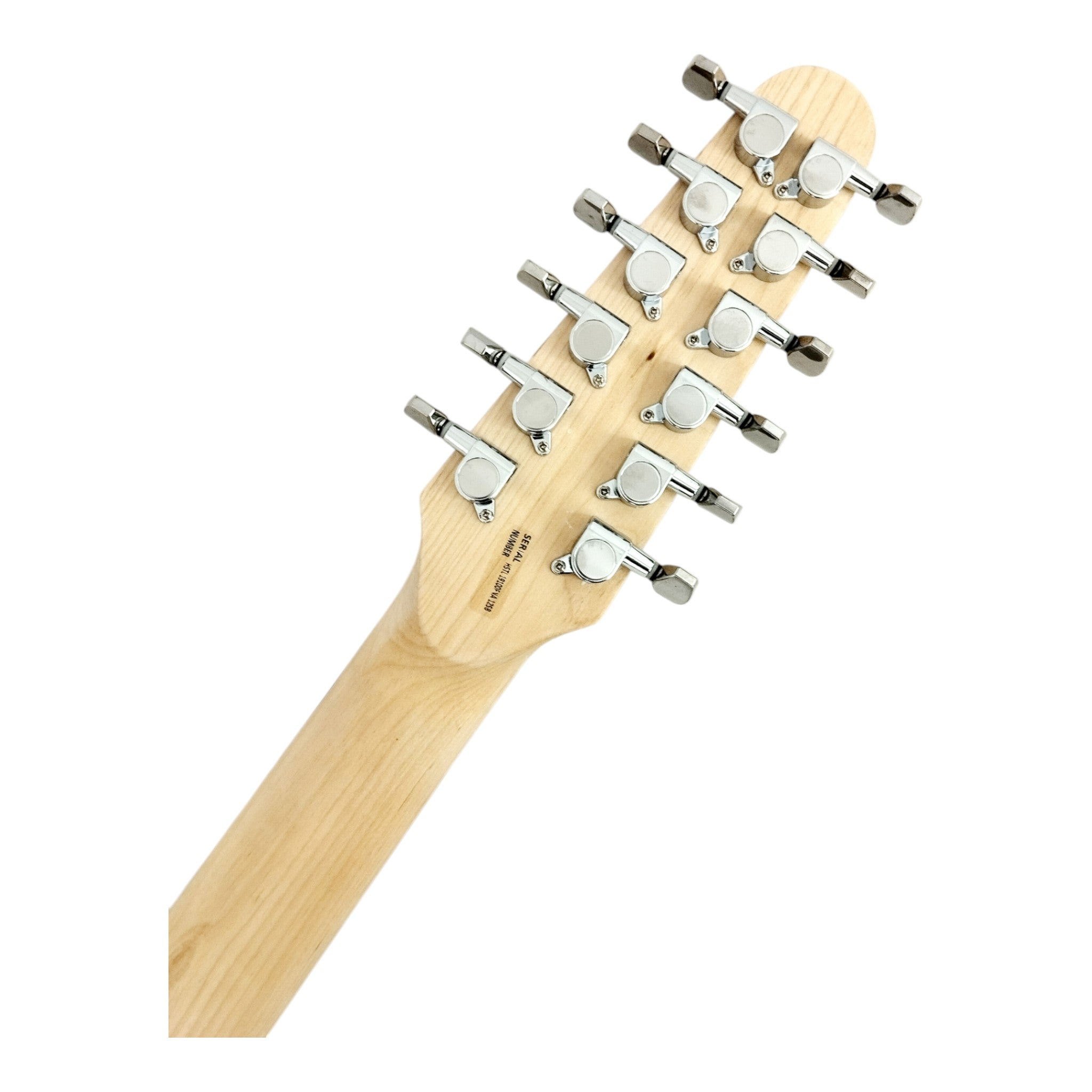 Haze HSTL100 Natural 12-String Electric Guitar with Ash Burl Top