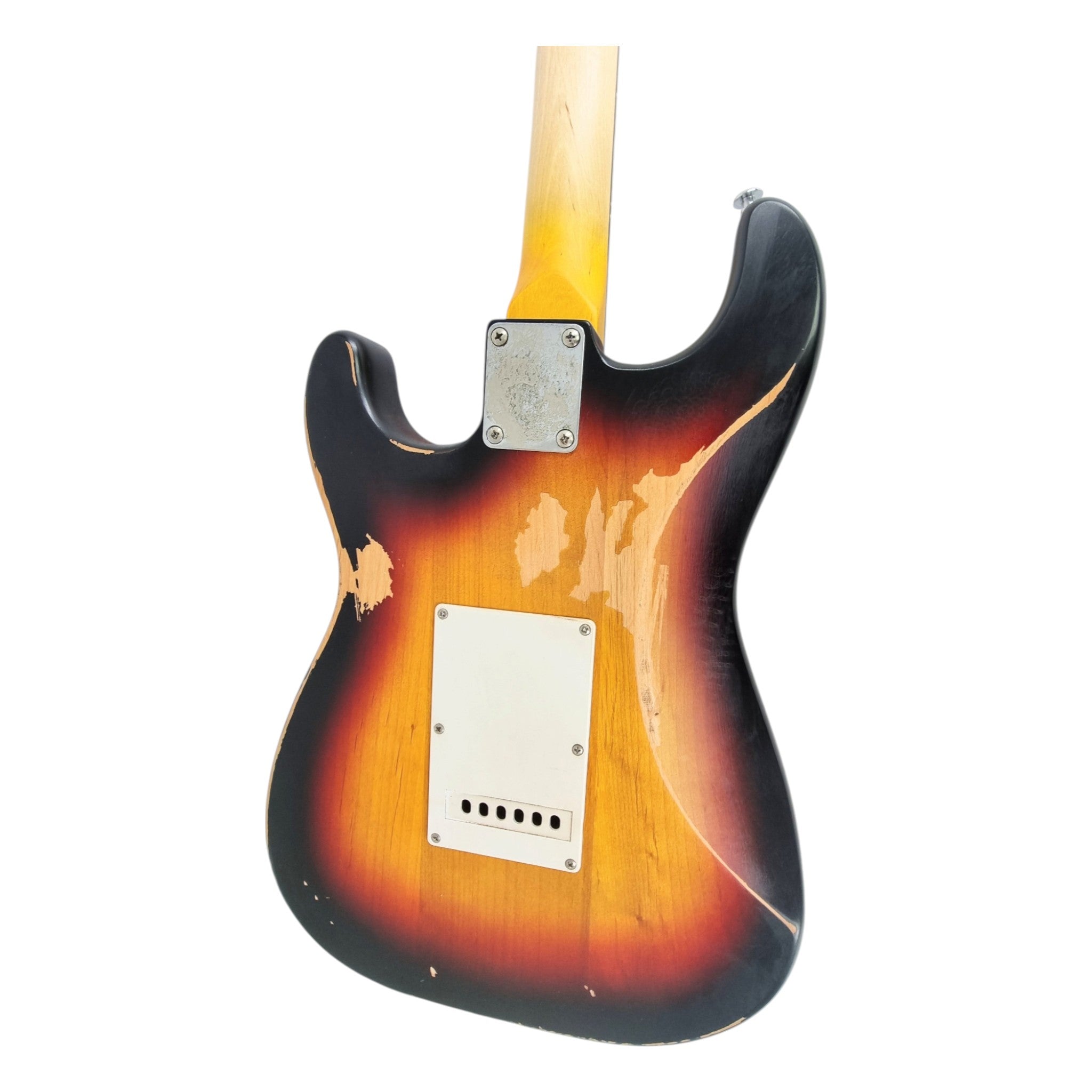 Haze HSVT Vintageburst Relic Electric Guitar with Single Coils and Whammy