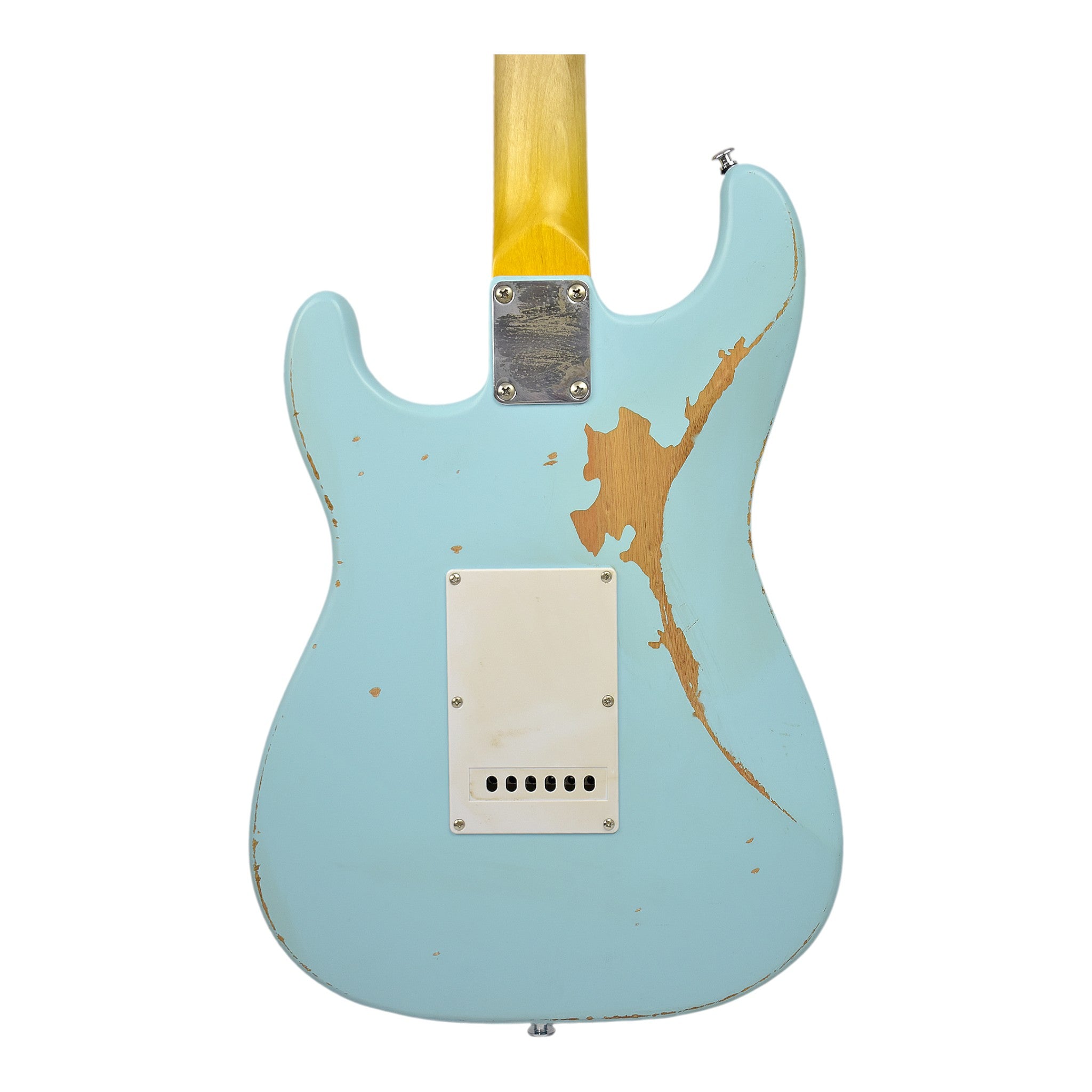 Haze HSVT Retro Blue Relic Electric Guitar with Whammy Bar