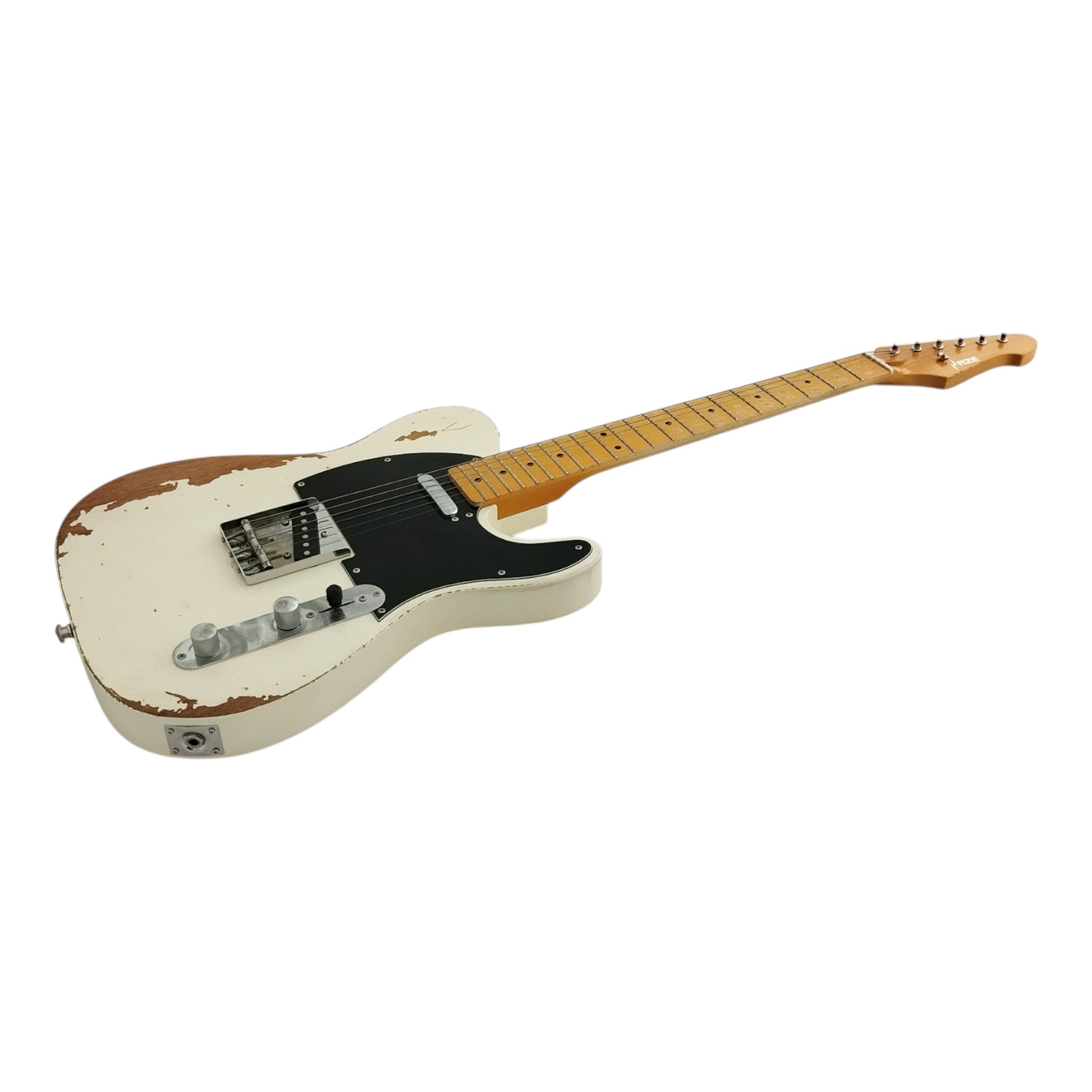 Haze HSVT White Relic Electric Guitar with Single Coils