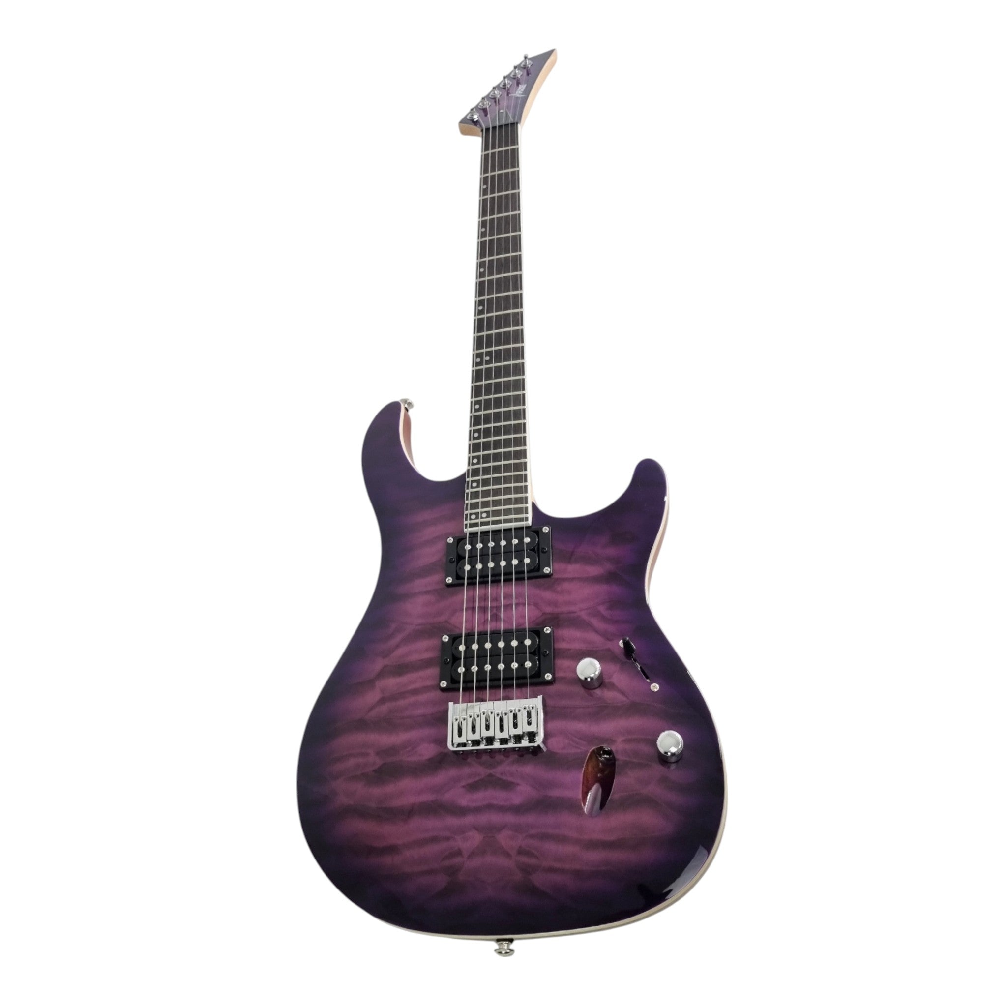 Haze PRESTIGE Quilted Purple Electric Guitar with Dual Humbuckers